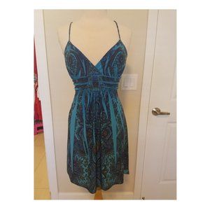 Blue Patterned Summer Dress